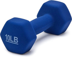 Neoprene Dumbbell Hand Weights for Exercise and Muscle Toning 10 POUND PAIR