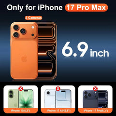 Temdan for iPhone 17 Pro Max Case Clear with Screen Protector