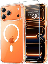 Temdan for iPhone 17 Pro Max Case Clear with Screen Protector