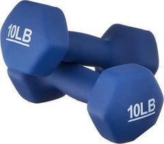 Neoprene Dumbbell Hand Weights for Exercise and Muscle Toning 10 POUND PAIR