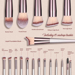 BS-MALL Makeup Brush Set 18 Pcs Premium Synthetic Foundation Powder Concealers