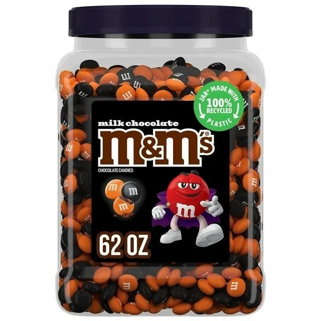 M & M'S Peanut Milk Chocolate Halloween Candy, 62 oz.