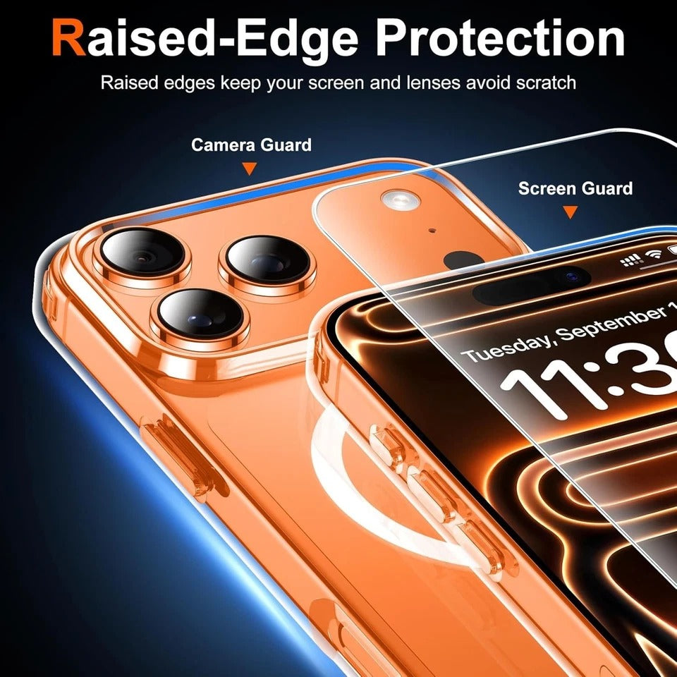 Temdan for iPhone 17 Pro Max Case Clear with Screen Protector