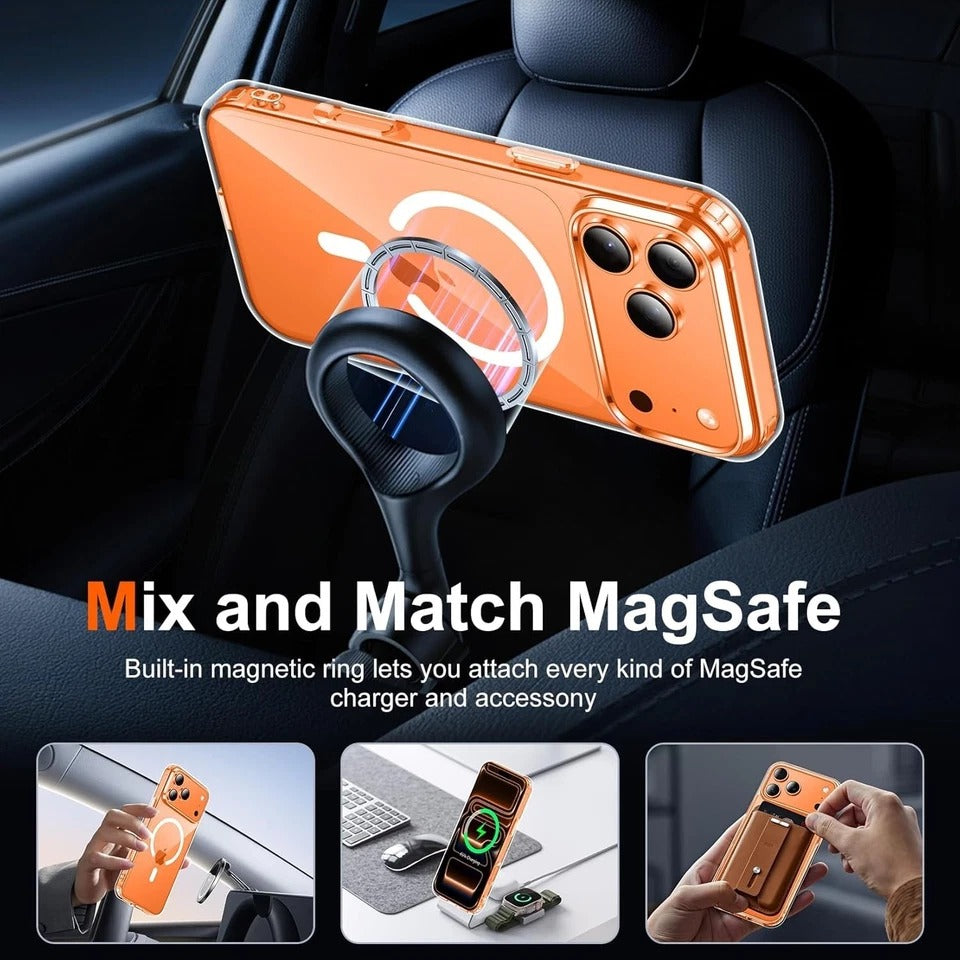 Temdan for iPhone 17 Pro Max Case Clear with Screen Protector