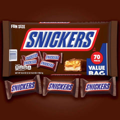 SNICKERS Milk Chocolate Candy Bars Fun Size 70 pcs